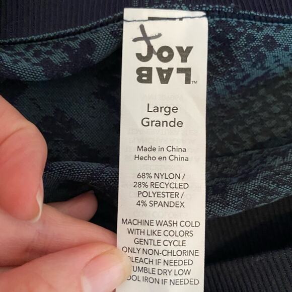 Joy Lab Teal Nights Yoga Pilates Seamless 7/8 Length High Rise Legging Large NWT - Picture 7 of 12